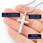 I am a Princess. My Father is the King of Kings. v4, Stainless Steel Cross Necklace, Gift for Confirmation, Gift for Easter, Gift Dad to Daughter
