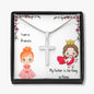I am a Princess. My Father is the King of Kings. v4, Stainless Steel Cross Necklace, Gift for Confirmation, Gift for Easter, Gift Dad to Daughter