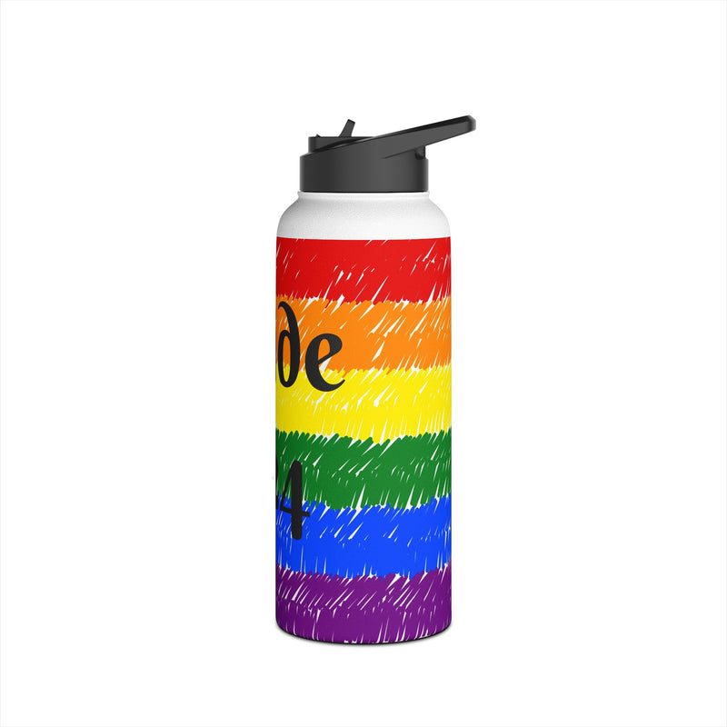 Pride 2024 Stainless Steel Water Bottle, Standard Lid