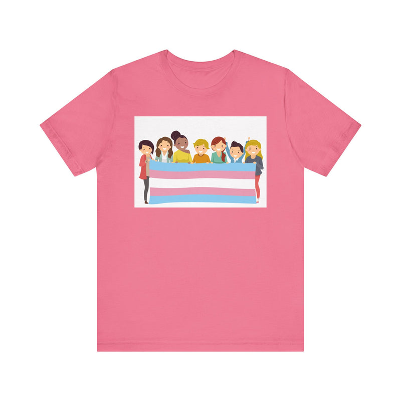 Pride Flag.  Unisex comfy casual t-shirt with short sleeves.