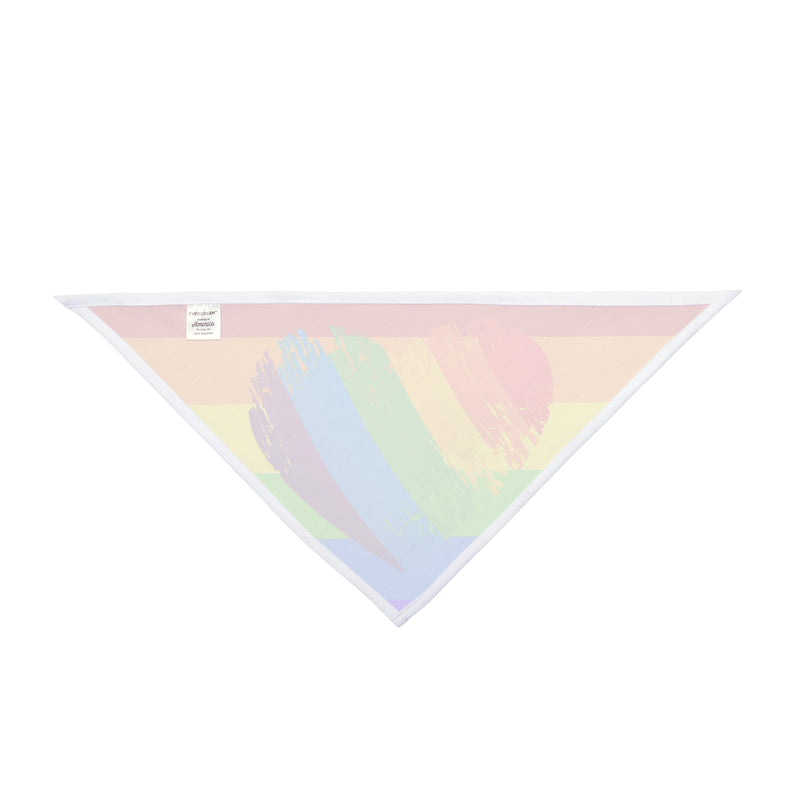 Pride Heart and Rainbow Pet Bandana