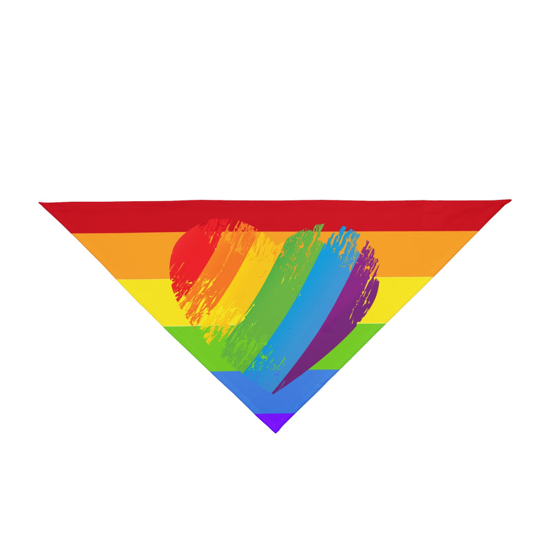 Pride Heart and Rainbow Pet Bandana