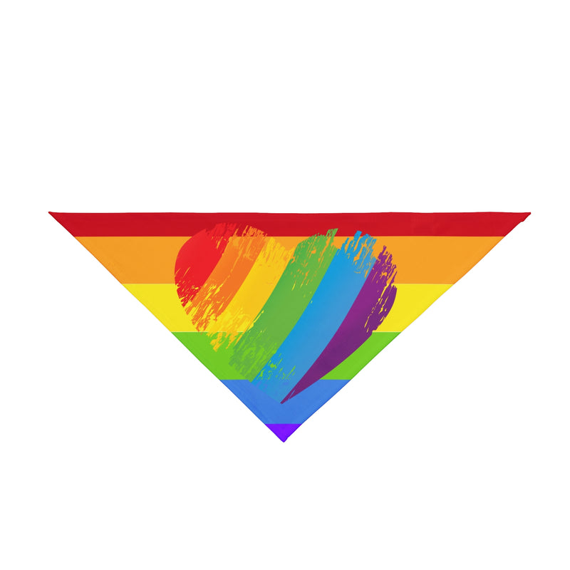 Pride Heart and Rainbow Pet Bandana