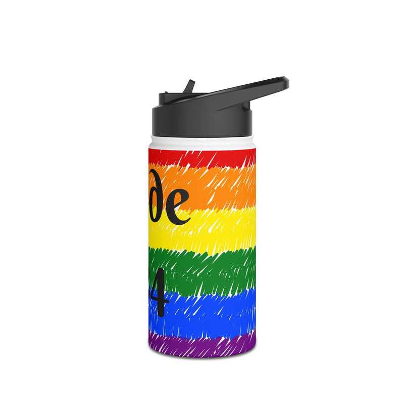Pride 2024 Stainless Steel Water Bottle, Standard Lid