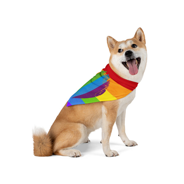Pride Heart and Rainbow Pet Bandana