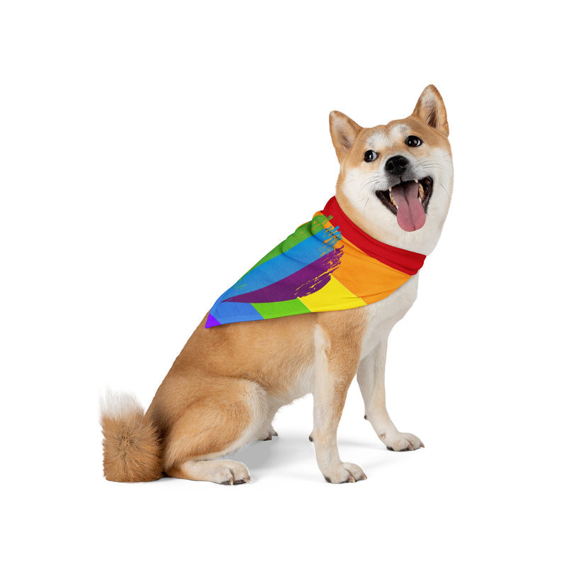 Pride Heart and Rainbow Pet Bandana
